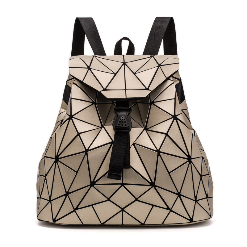 PU Leather Ladies Fashion Geometric Backpack