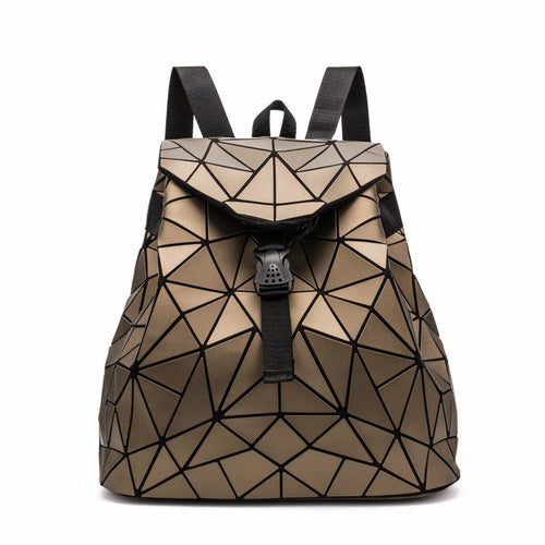 PU Leather Ladies Fashion Geometric Backpack