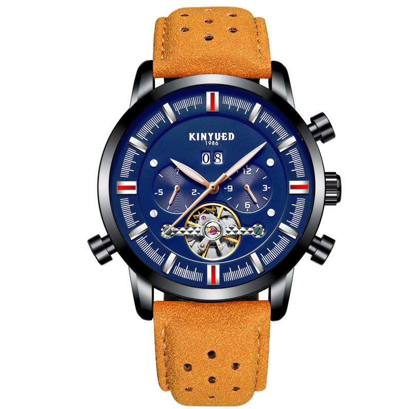 Leather Strap Watch With Large Dial For Men