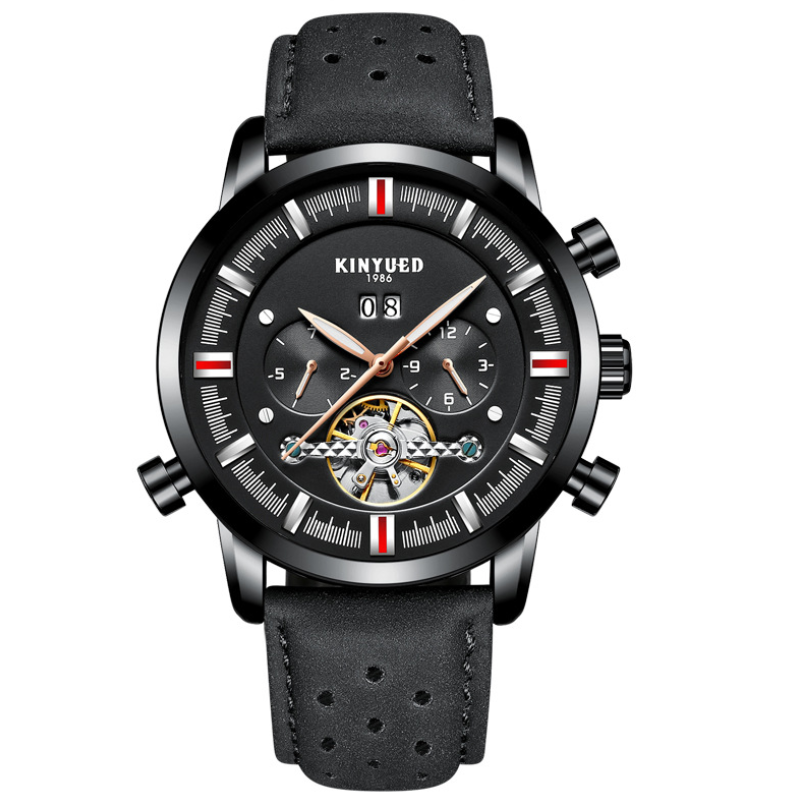 Leather Strap Watch With Large Dial For Men