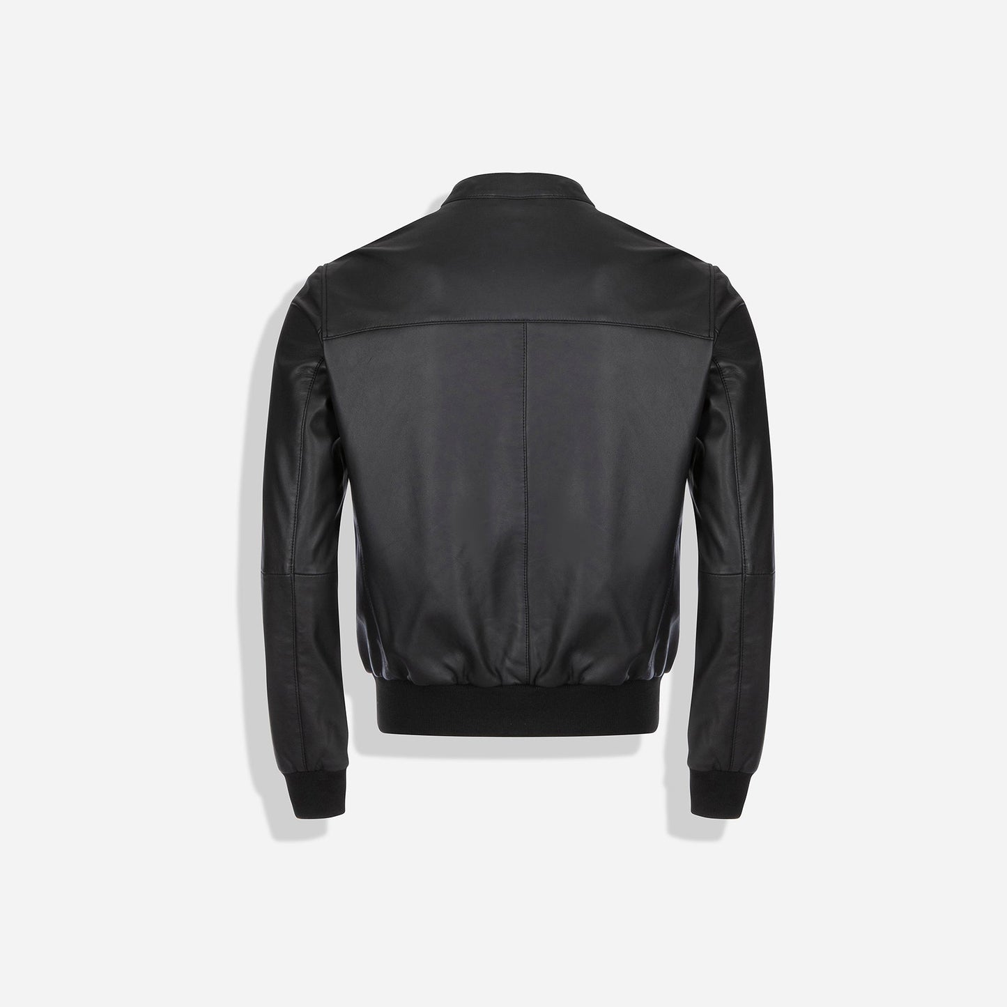Reeves Mens Casual Black Leather Jacket