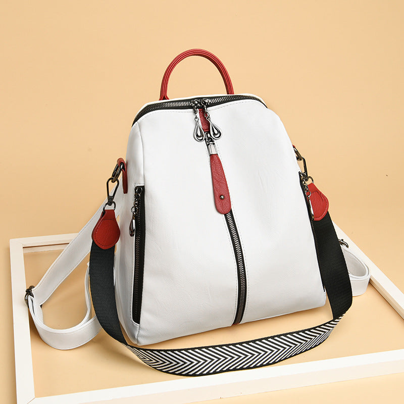 Multifunctional Female Fashion Leather Korean Style Backpack