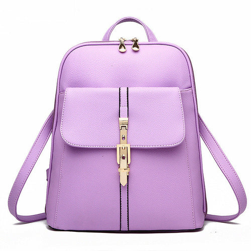 Fashion Casual Korean Style Ladies Leather Backpack