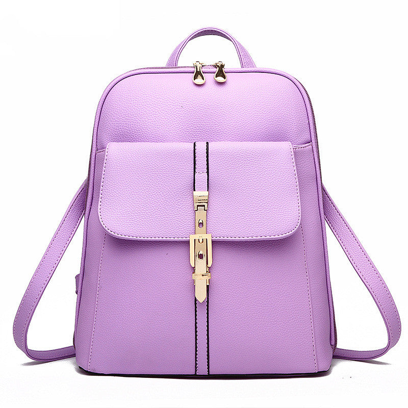 Fashion Casual Korean Style Ladies Leather Backpack