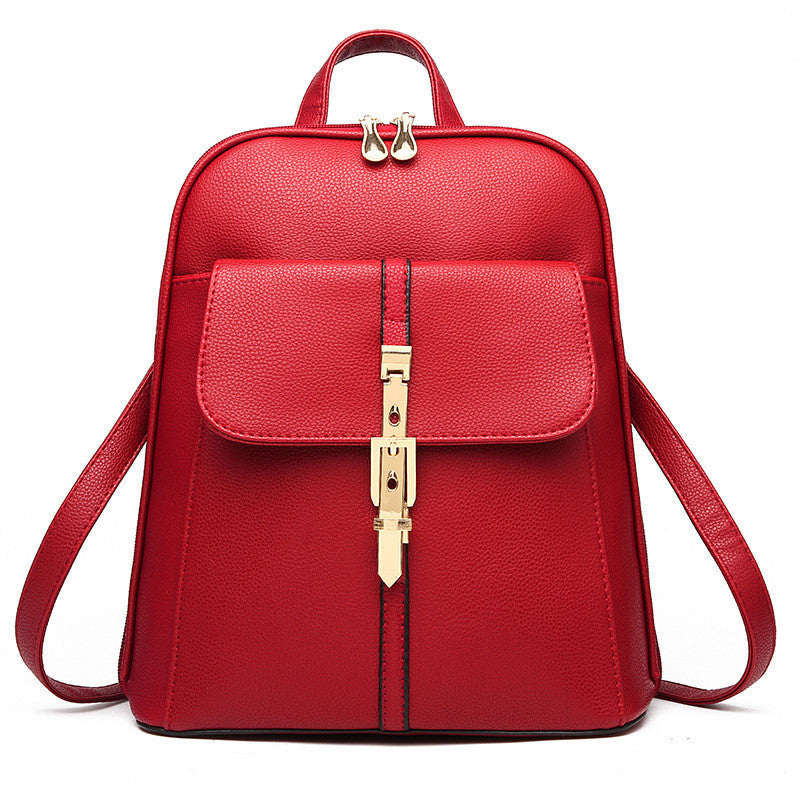 Fashion Casual Korean Style Ladies Leather Backpack