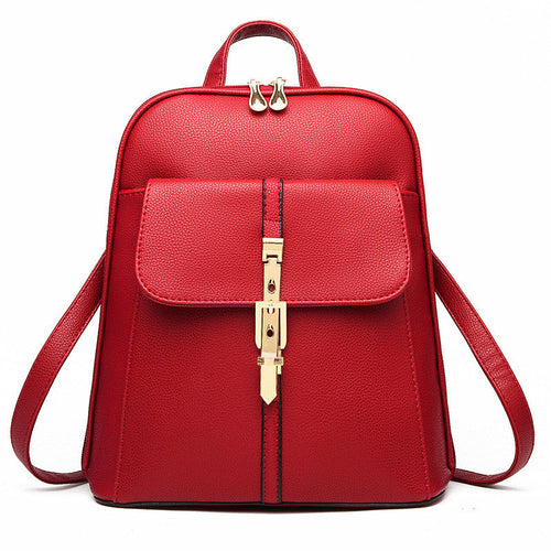 Fashion Casual Korean Style Ladies Leather Backpack