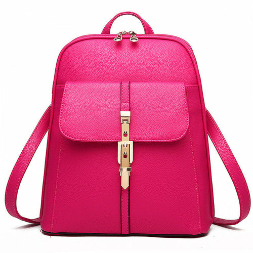 Fashion Casual Korean Style Ladies Leather Backpack