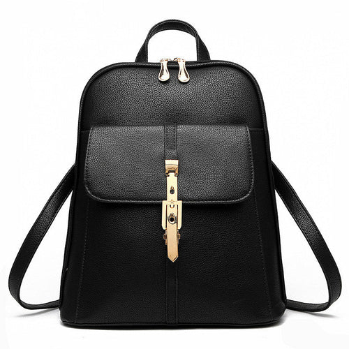 Fashion Casual Korean Style Ladies Leather Backpack