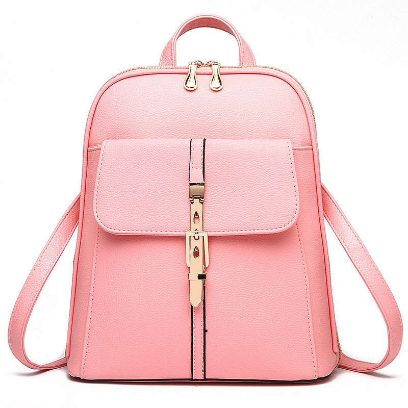 Fashion Casual Korean Style Ladies Leather Backpack