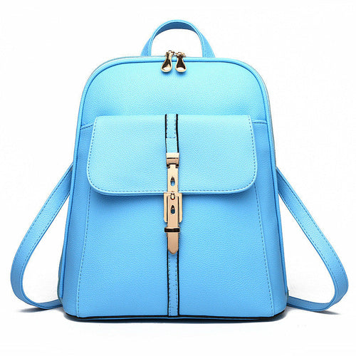 Fashion Casual Korean Style Ladies Leather Backpack