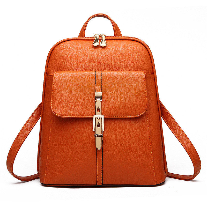 Fashion Casual Korean Style Ladies Leather Backpack