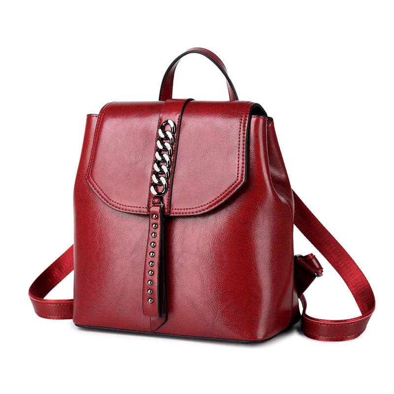 Fashion Leather Casual Travel Backpack For Women