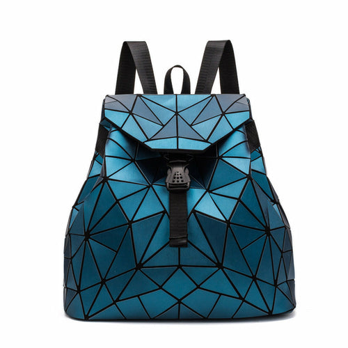 PU Leather Ladies Fashion Geometric Backpack