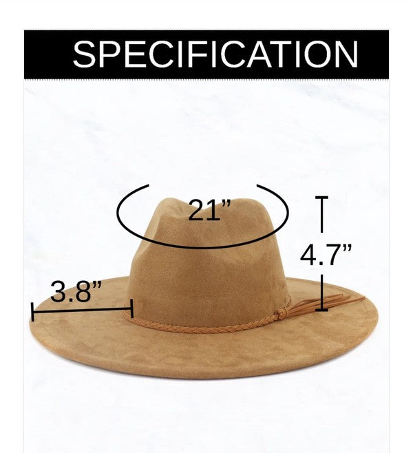 Cognac w/Turq Slab Leather Band Choice Hat