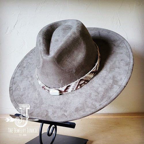 Gold Aztec Turq Slab Leather Band Choice Hat