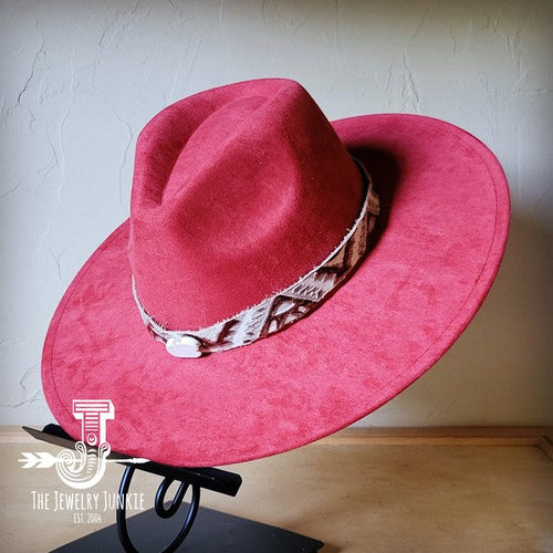 Gold Aztec Turq Slab Leather Band Choice Hat