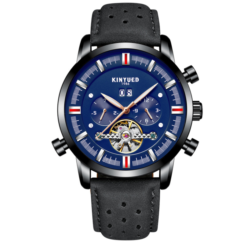 Leather Strap Watch With Large Dial For Men