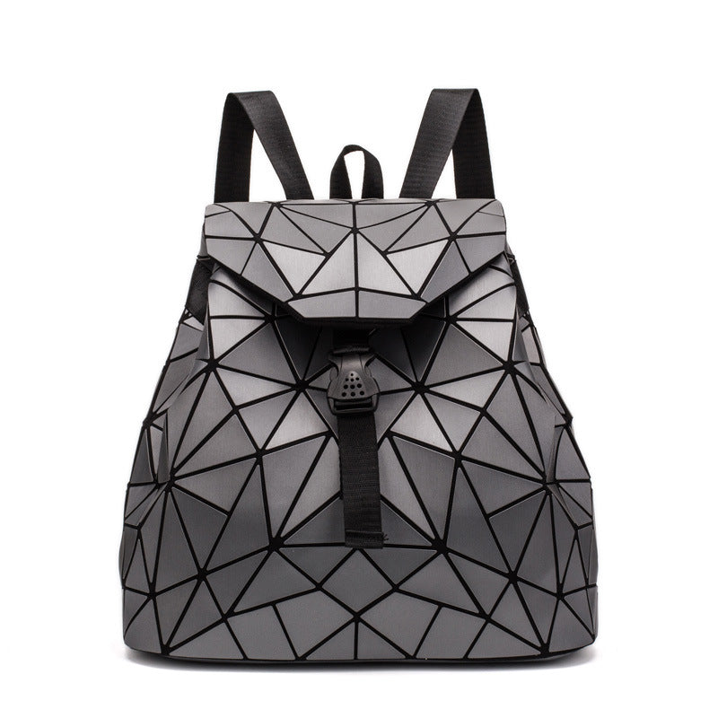 PU Leather Ladies Fashion Geometric Backpack