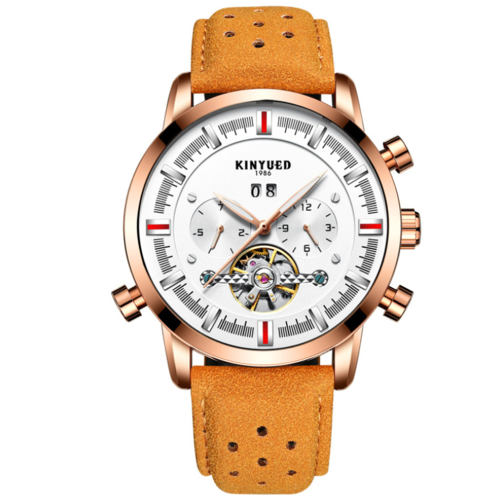 Leather Strap Watch With Large Dial For Men