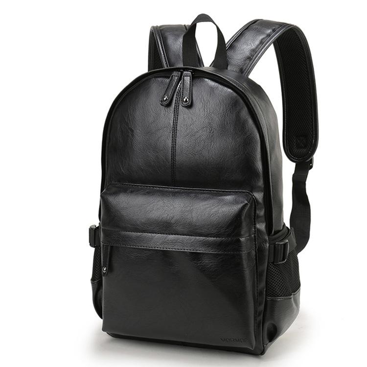 Casual Leather Waterproof Travel Backpack For Men