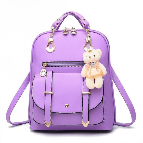 PU Leather Casual Fashion Backpack For Women