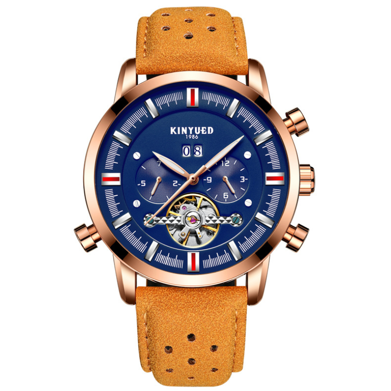 Leather Strap Watch With Large Dial For Men