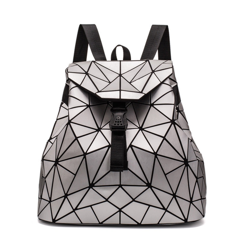 PU Leather Ladies Fashion Geometric Backpack