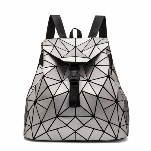 PU Leather Ladies Fashion Geometric Backpack