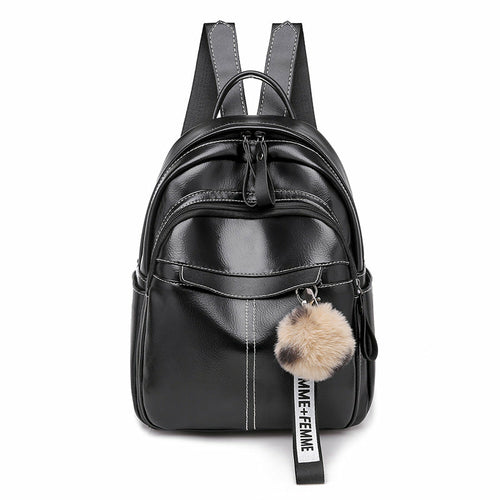 Fashion Simple Soft Leather Travel Backpack