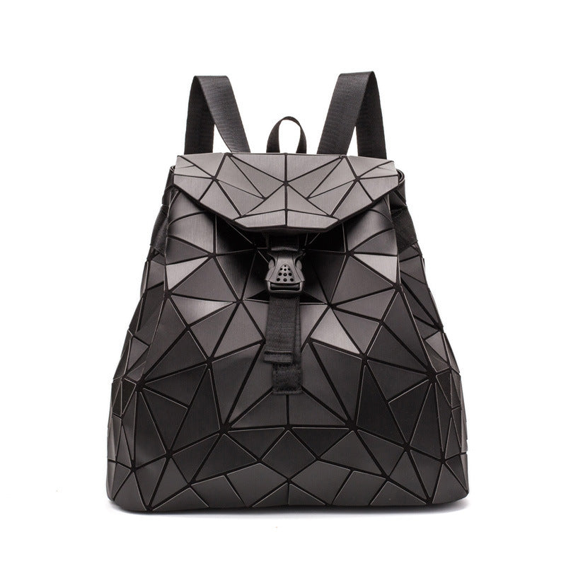 PU Leather Ladies Fashion Geometric Backpack