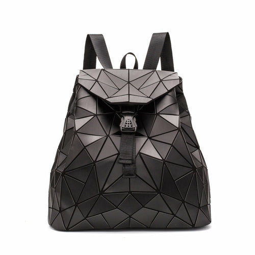 PU Leather Ladies Fashion Geometric Backpack