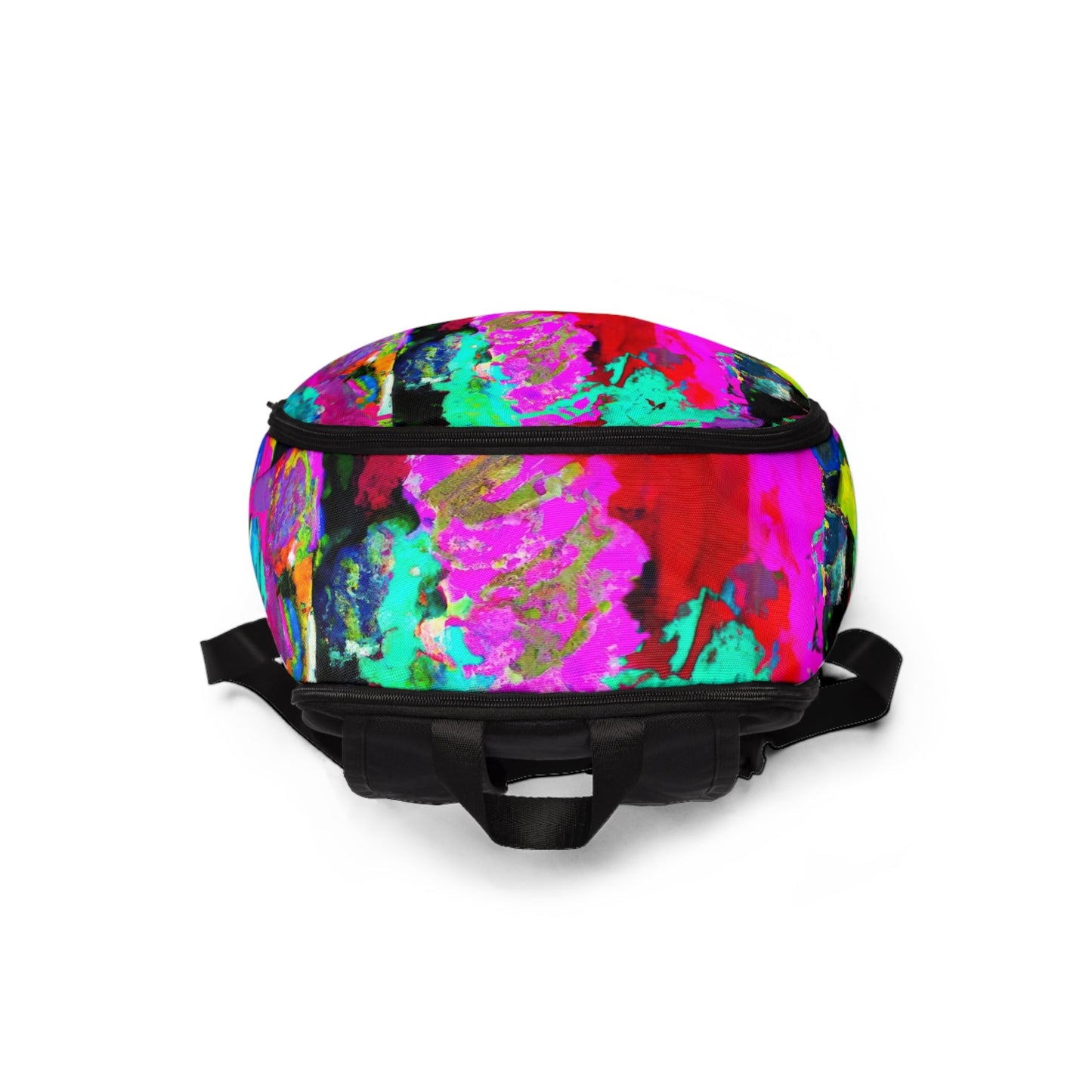 Fashion Backpack Waterproof Red Multicolor Abstract Print