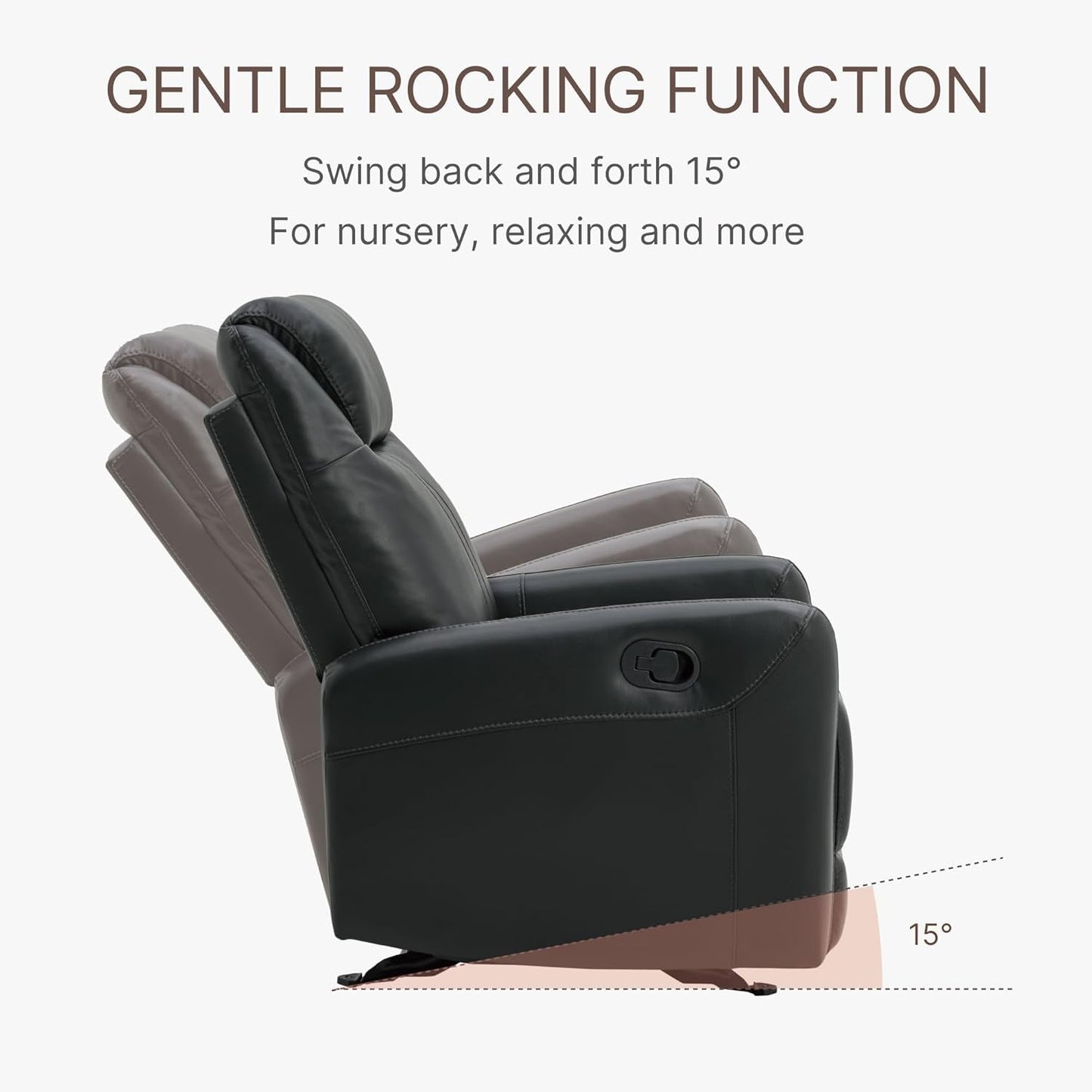 Leather Recliner Chair Faux Reclining Sofa Lazy Boy Glider Rocking