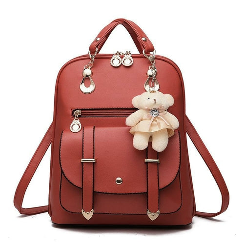 PU Leather Casual Fashion Backpack For Women