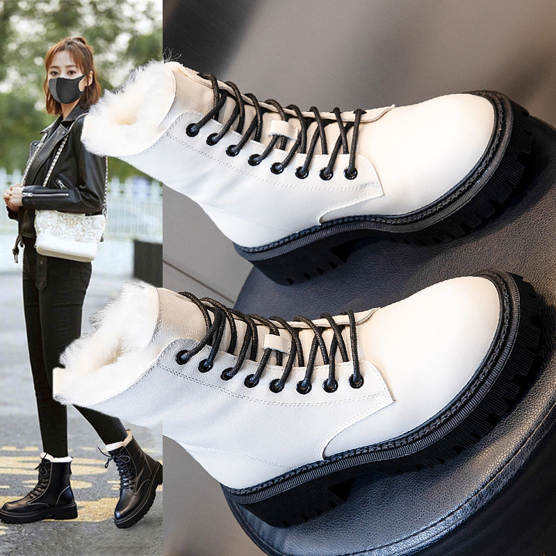 Genuine Wool Winter Boots Fall Season Leather High Heel