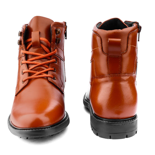 Handcrafted Italian Leather High Ankle Boots For Men (Size-UK-7)