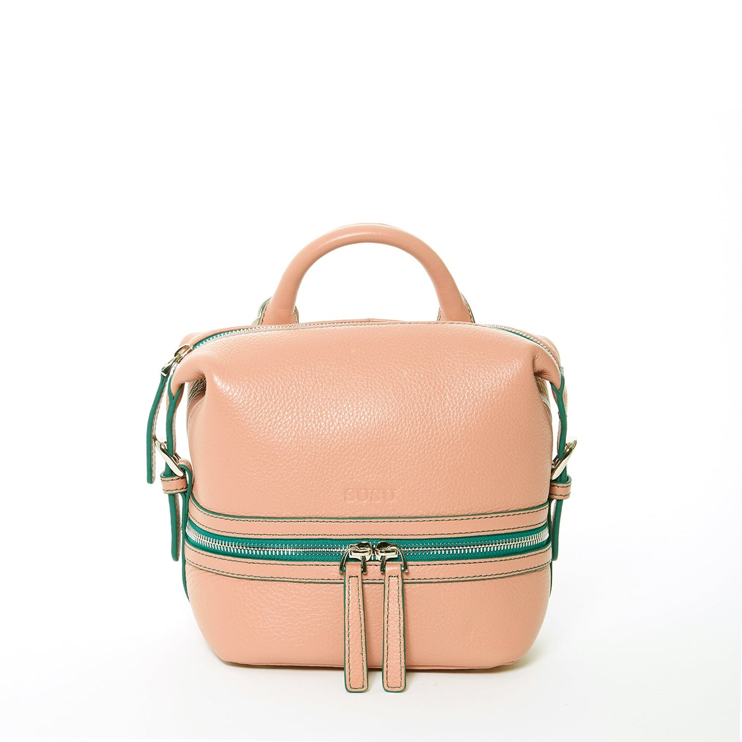 SUSU The Ashley Pink Leather Backpack Purse