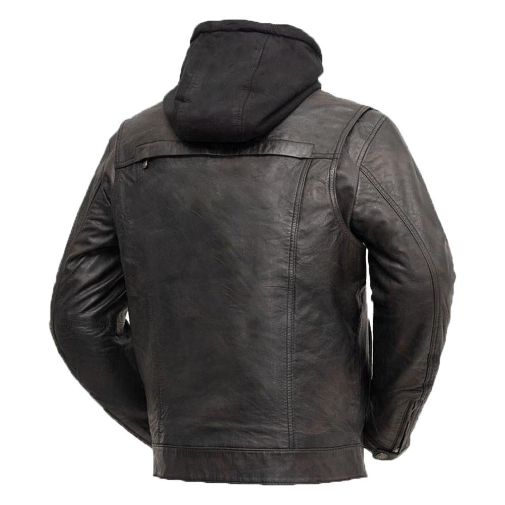 Combo Mens Sheepskin Leather Motorcycle Jacket