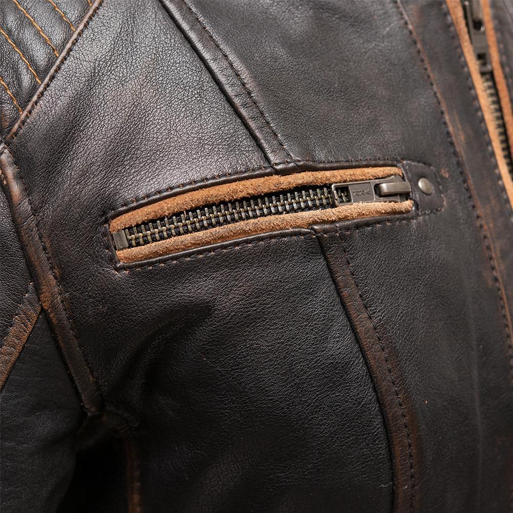 First Manufacturing Electra Ladies Motorcycle Leather Jacket