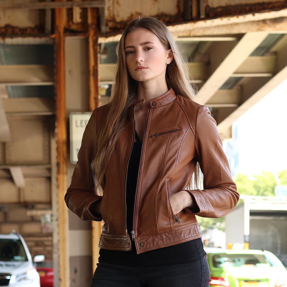 Whet Blu Favorite Womens Leather Lightweight Jacket