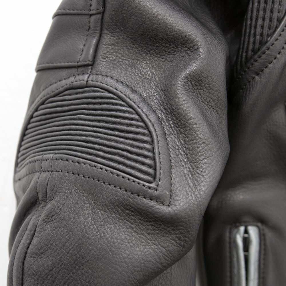 Black & White Genuine Cowhide Women's Leather Racer Jacket By First MFG Co.