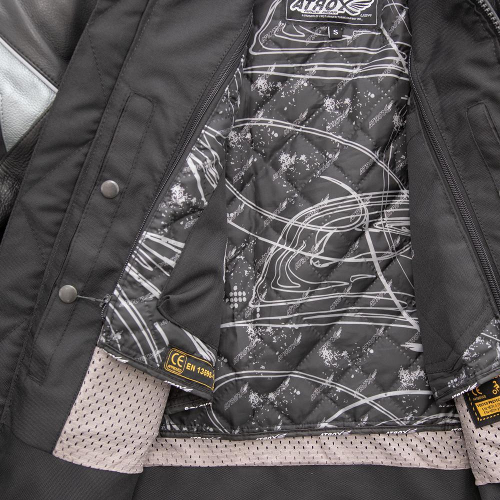 Black & White Genuine Cowhide Women's Leather Racer Jacket By First MFG Co.