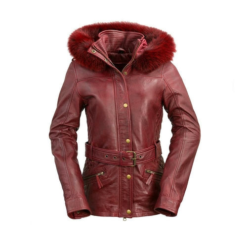Elle Genuine Black Leather Jacket Women