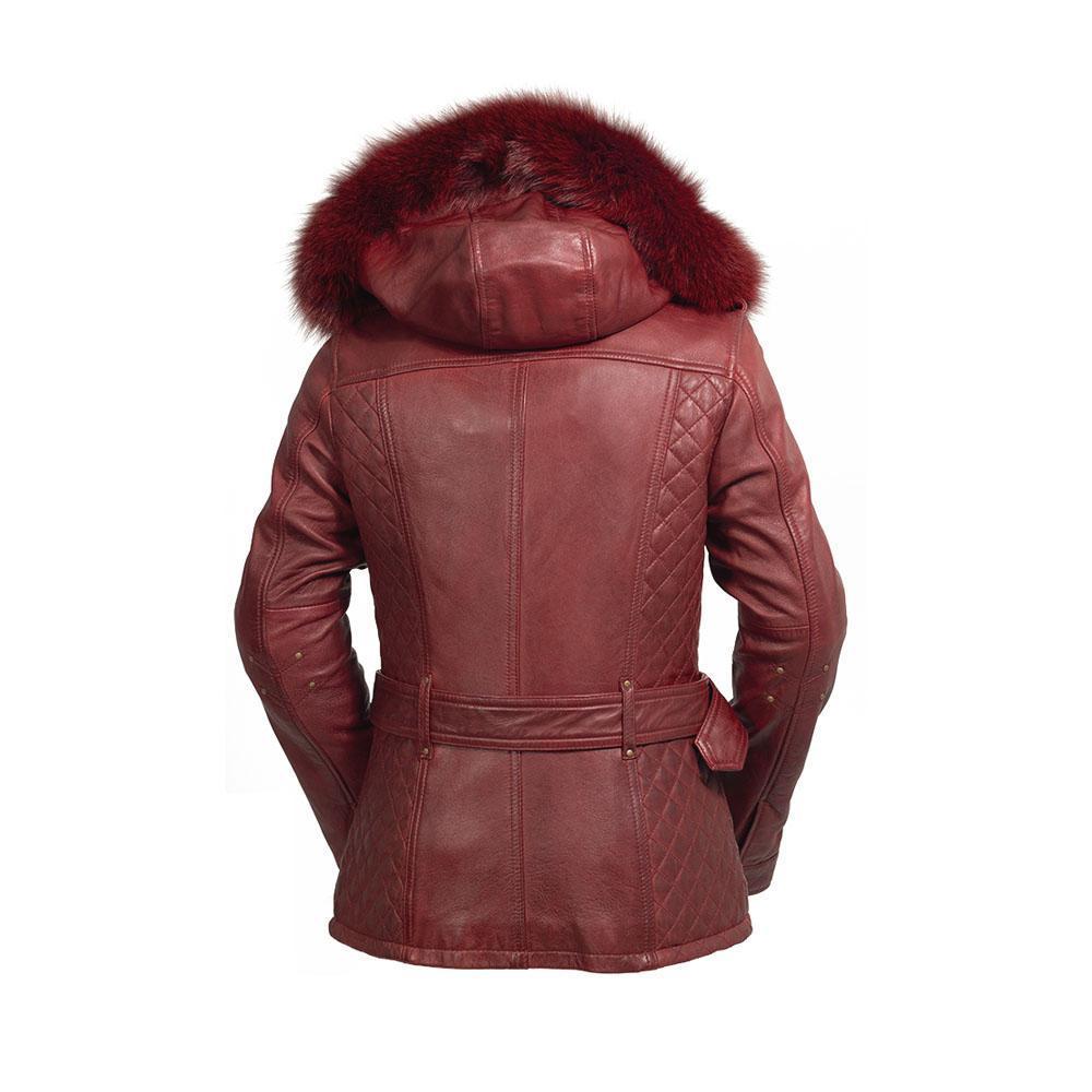 Elle Genuine Black Leather Jacket Women