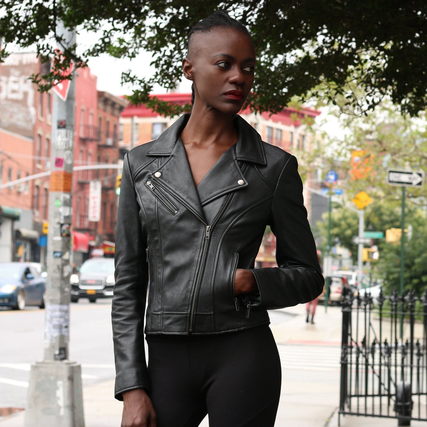 Betsy Real Sheepskin Womens Leather Jacket By Whet Blu NYC
