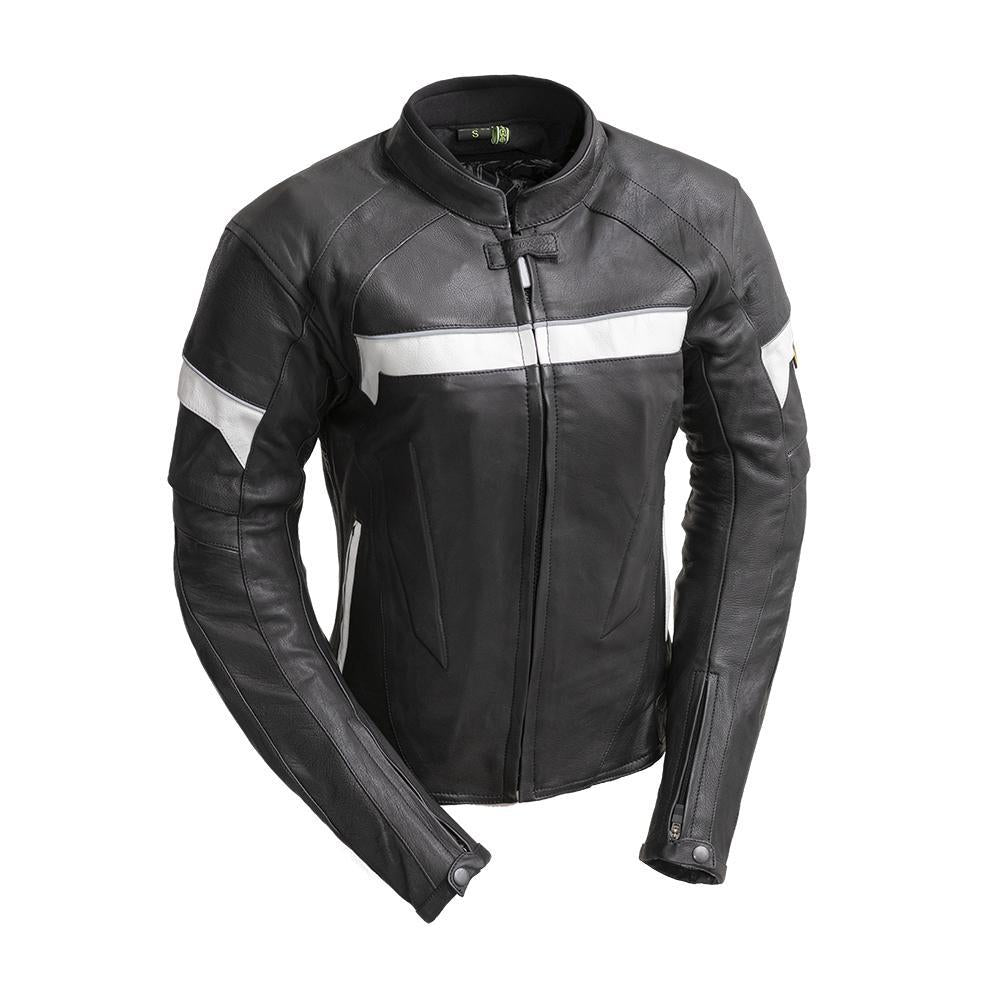 Mens Cowhide Leather Motorcycle Racing Jacket