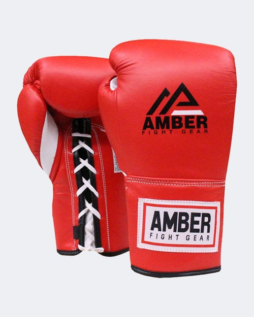 Premium All-Leather Professional Fight Gloves Padded, Pre-Curved,
