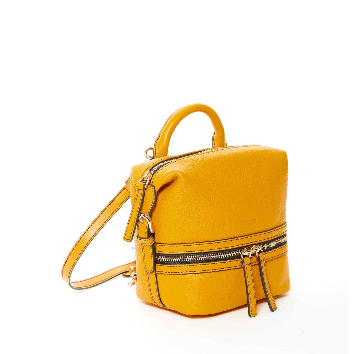 SUSU The Ashley Yellow Leather Backpack Purse