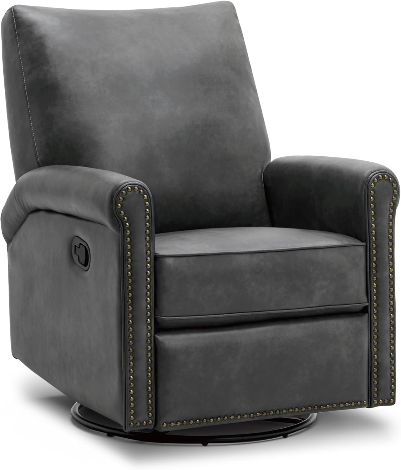 Large Leather Recliner Chair Faux Swivel Rocker for Adults Manual Sofa