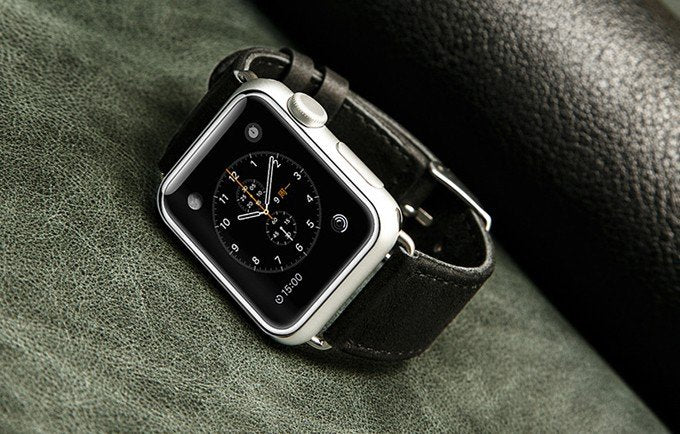 Real Leather Business Stainless Steel Watch Strap